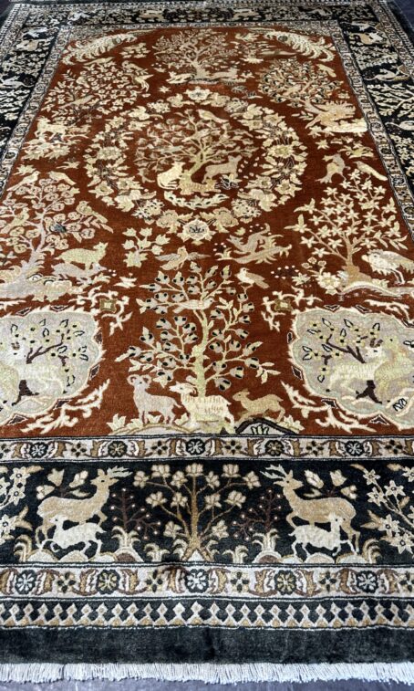 Uygur Seiden Teppich 185×125 cm