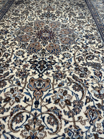 Iranisch Nain Naturseide Teppich 180×115
